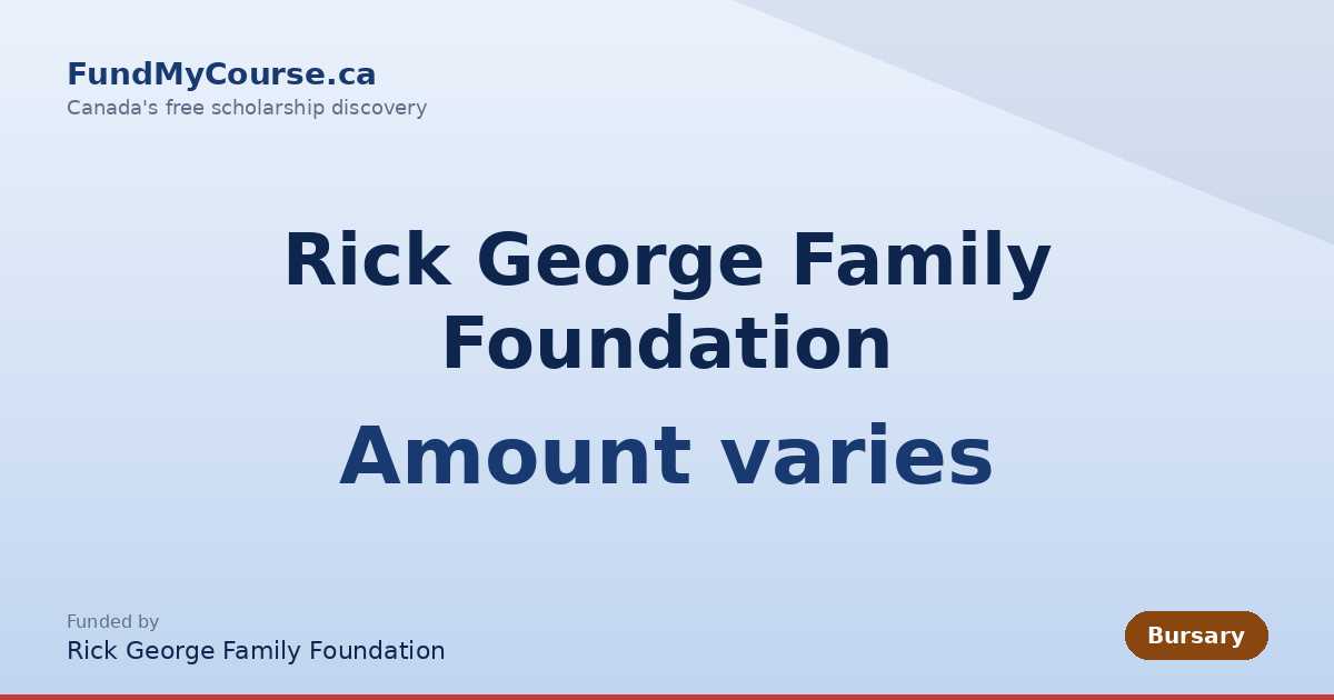 Rick George Family Foundation | Fund My Course